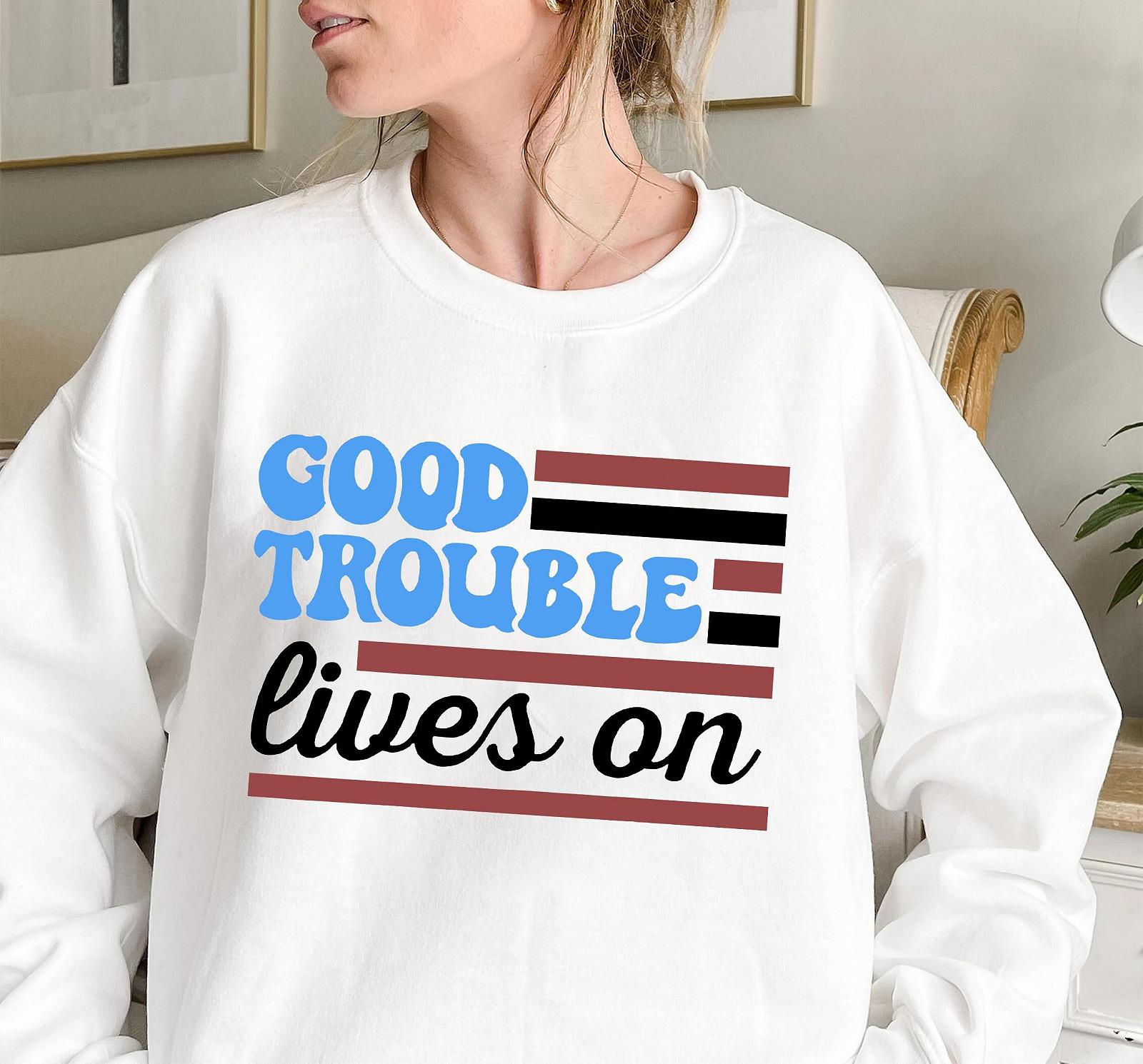 Свитшот Good Trouble Lives On Мужской Женский Good Trouble, Унисекс, фото №2