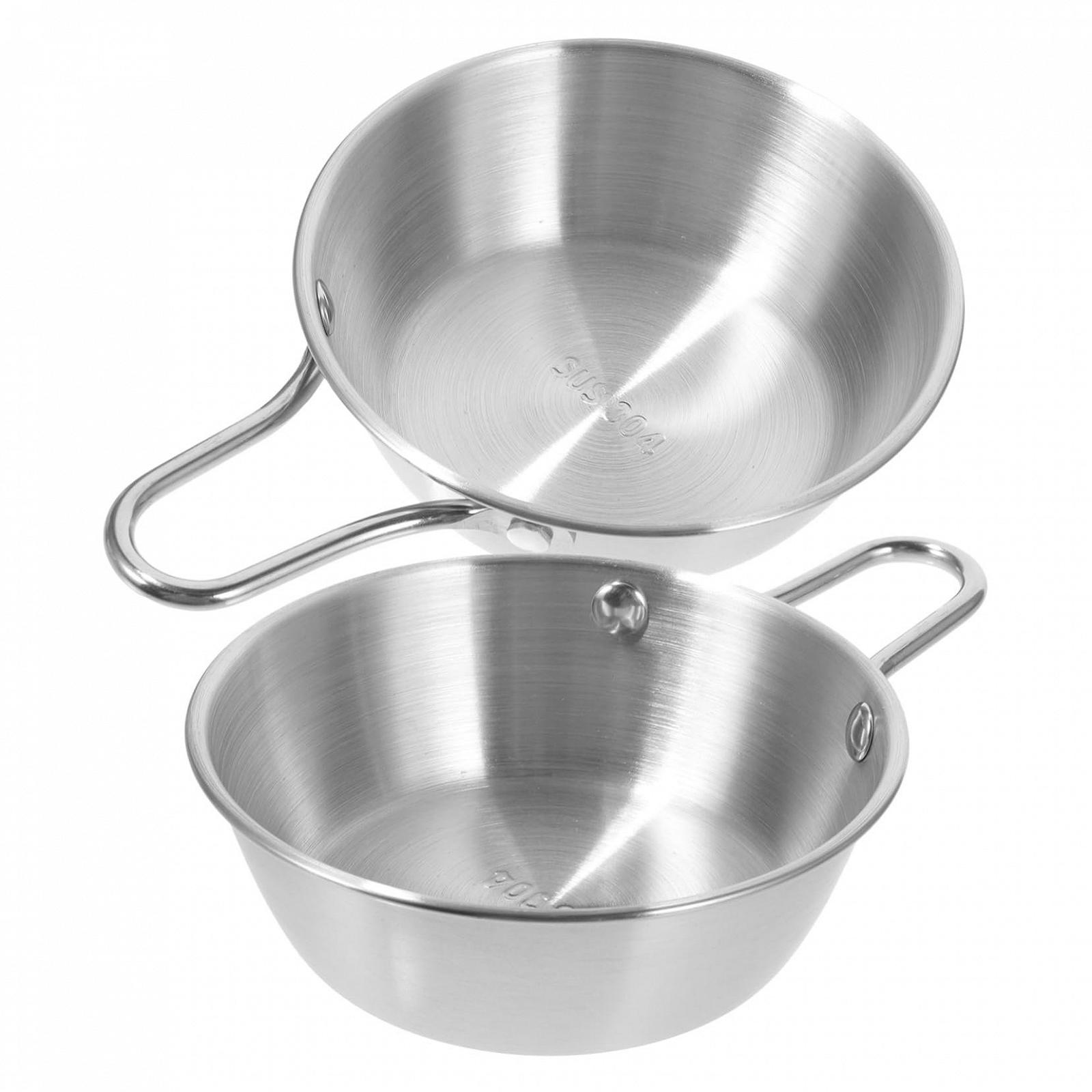 Миска для кемпинга Abaodam, 4 шт, из нержавеющей стали 304, фото №4