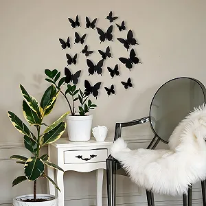 Набір наклейок на стіну 3D Метелики 48 штук Чорний synthetic.ua - Фото 1