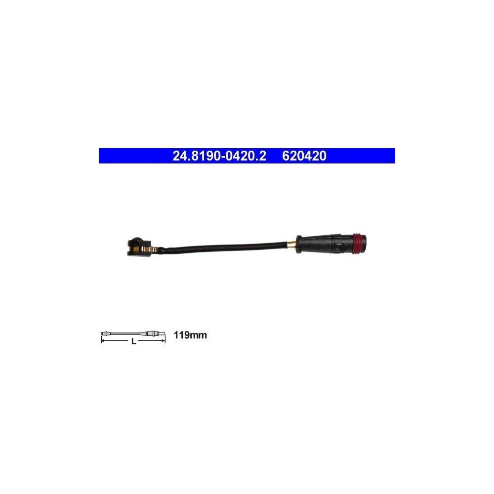 Датчик износа тормозных колодок ATE 24.8190-0420.2 для MERCEDES-BENZ, фото №1 Датчик износа тормозных колодок ATE 24.8190-0420.2 для MERCEDES-BENZ, фото №1