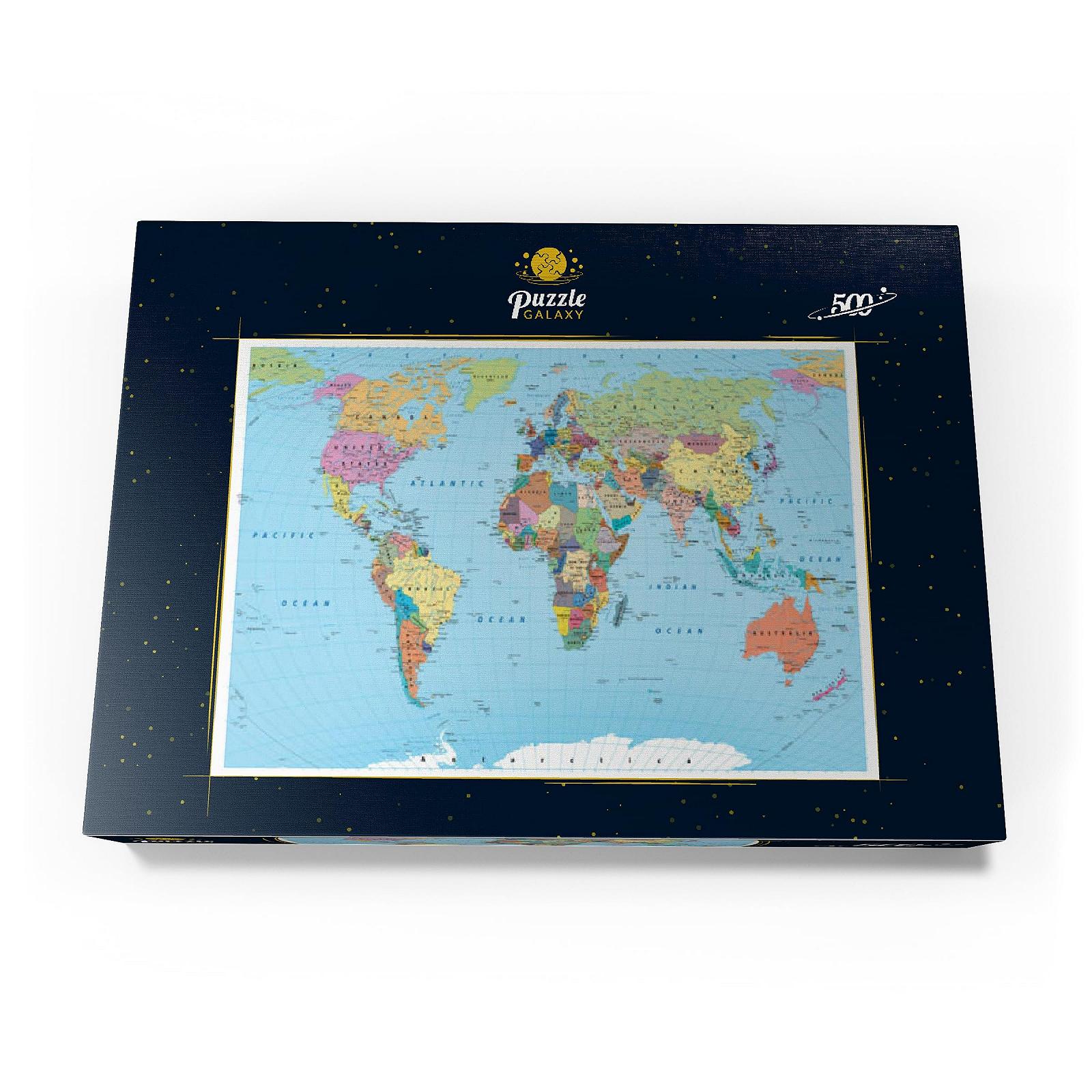 Пазл MyPuzzle Special Collection by Puzzle Galaxy Coloured World Map 500 элементов, фото №4