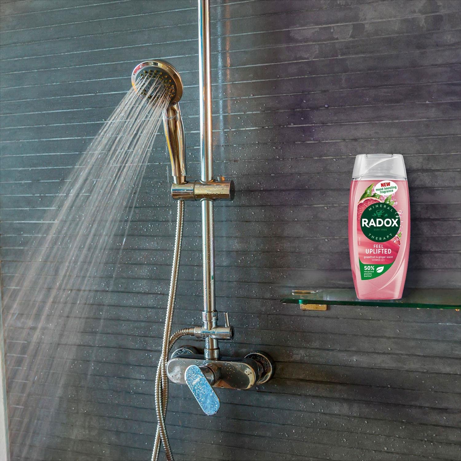 Гель для душа Radox Mineral Therapy Feel Uplifted Грейпфрут и имбирь 225 мл (упаковка 6 шт), фото №5