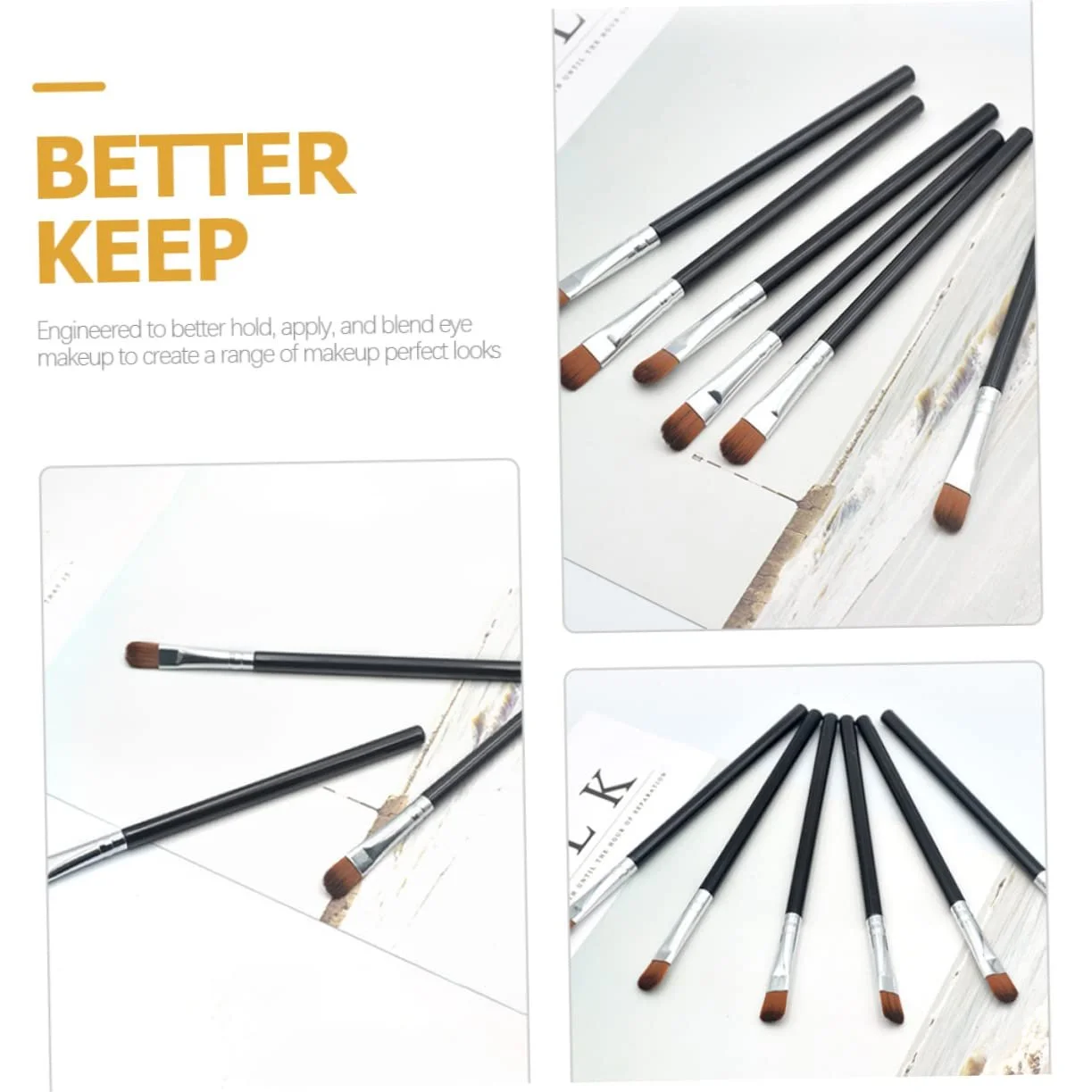 Пензлі для макіяжу MAGICLULU для повік, набір 100 шт, фото №7