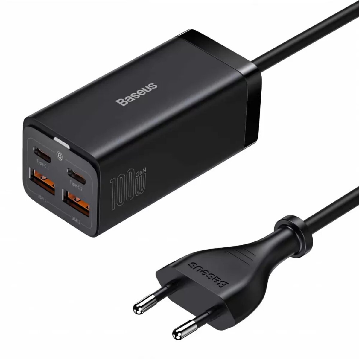 Мережевий зарядний пристрій Baseus GaN3 Pro Desktop Powerstrip AC+2U+2C 100W EU Black With Mini White Cable Type-C to 100W(20V/5A) 1m, фото №1 Мережевий зарядний пристрій Baseus GaN3 Pro Desktop Powerstrip AC+2U+2C 100W EU Black With Mini White Cable Type-C to 100W(20V/5A) 1m, фото №1