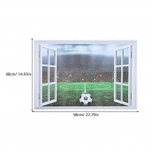 3D Наклейка на стіну Футбольний стадіон 38 x 58 см synthetic.ua - Фото 1