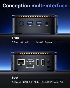 Міні ПК NiPoGi AK1PLUS / Intel N100 / RAM 16GB / SSD 1 TB / 1 x HDMI / LAN / Wi-Fi 6 / Bluetooth 5.2 / Windows 11 / Чорний synthetic.ua - Фото 1