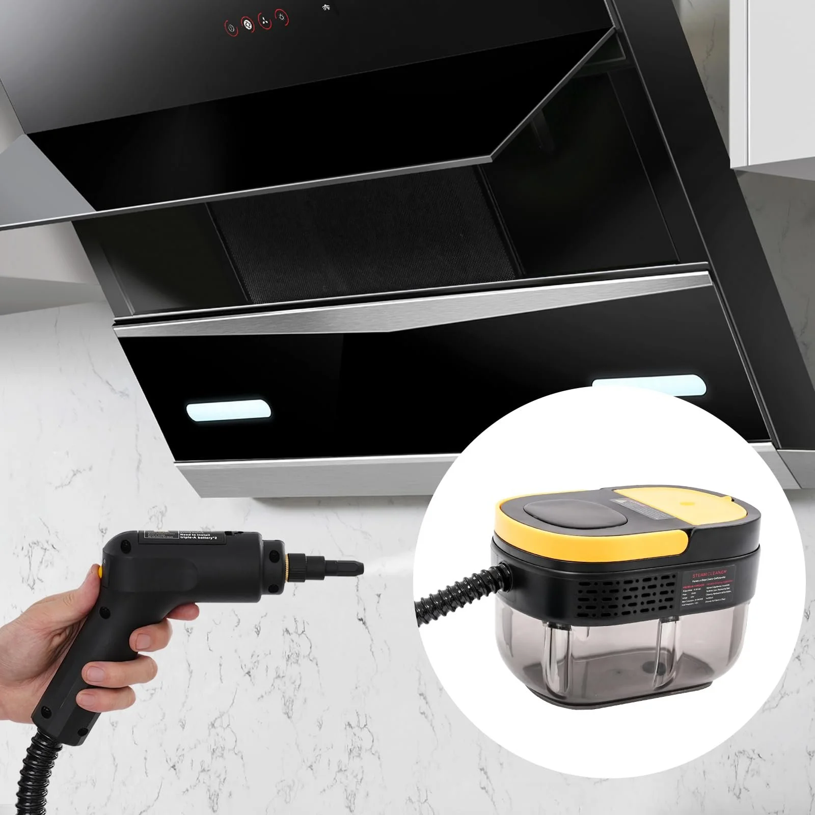 Пароочисник 1500 W 3 bar 1.6 L Yellow, фото №6 Пароочисник 1500 W 3 bar 1.6 L Yellow, фото №6