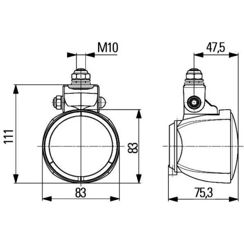 Робоча фара HELLA 1G0 996 176-112 для KRONE LINDNER, фото №4