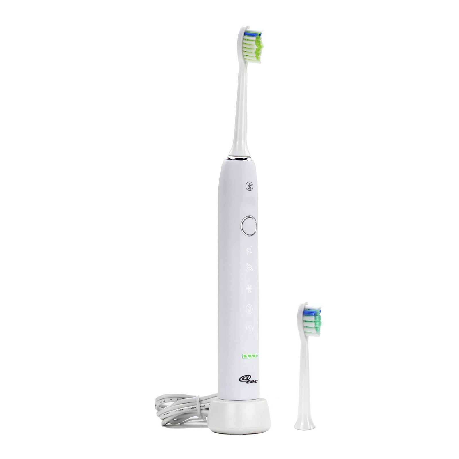 Електрична звукова зубна щітка @tec Ultralight Clean Flow 5 режимів 38000 вібрацій/хв 100 днів автономної роботи IPX7 USB, фото №1
