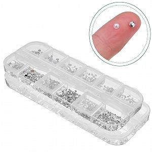 Набор украшений Сделай сам 2 коробки Стразы и бусины Подвески Кристаллы Самоцветы Украшения для ногтей Маникюрные украшения Аксессуары для ногтей для девочек synthetic.ua - Фото 1