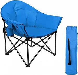 Купити Розкладне крісло для кемпінгу HIGH POINT SPORTS XXL / до 150 кг / Блакитний - Фото 1 Розкладне крісло для кемпінгу HIGH POINT SPORTS XXL / до 150 кг / Блакитний - Фото 1