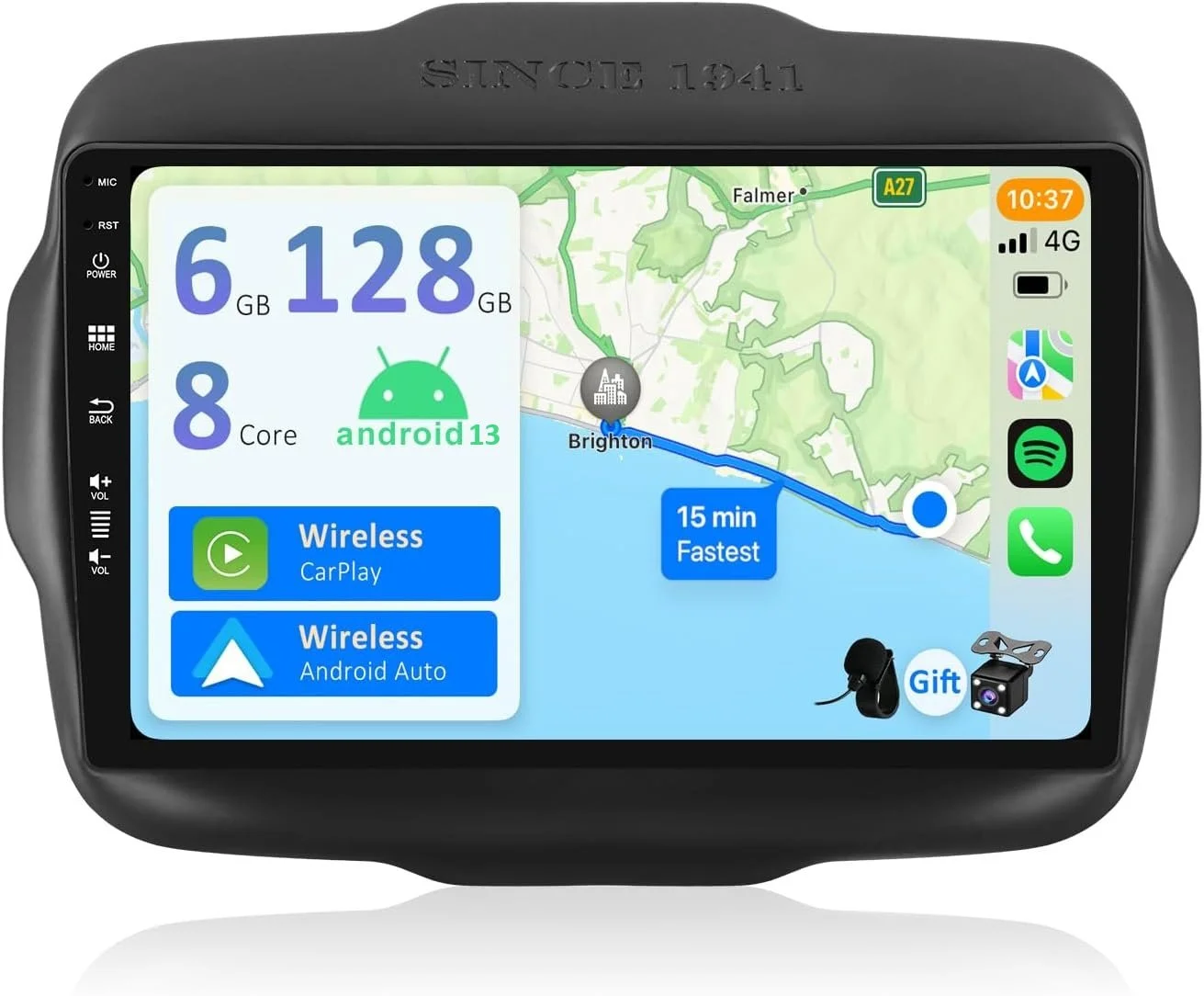 Штатна автомагнітола YUNTX BX-D04 для Jeep Renegade (2015-2018) / 9" / Сенсорна / 6/128Гб / Android 13 / Apple CarPlay / Android Auto / Bluetooth / WI-FI / GPS / USB, фото №1 Штатна автомагнітола YUNTX BX-D04 для Jeep Renegade (2015-2018) / 9" / Сенсорна / 6/128Гб / Android 13 / Apple CarPlay / Android Auto / Bluetooth / WI-FI / GPS / USB, фото №1