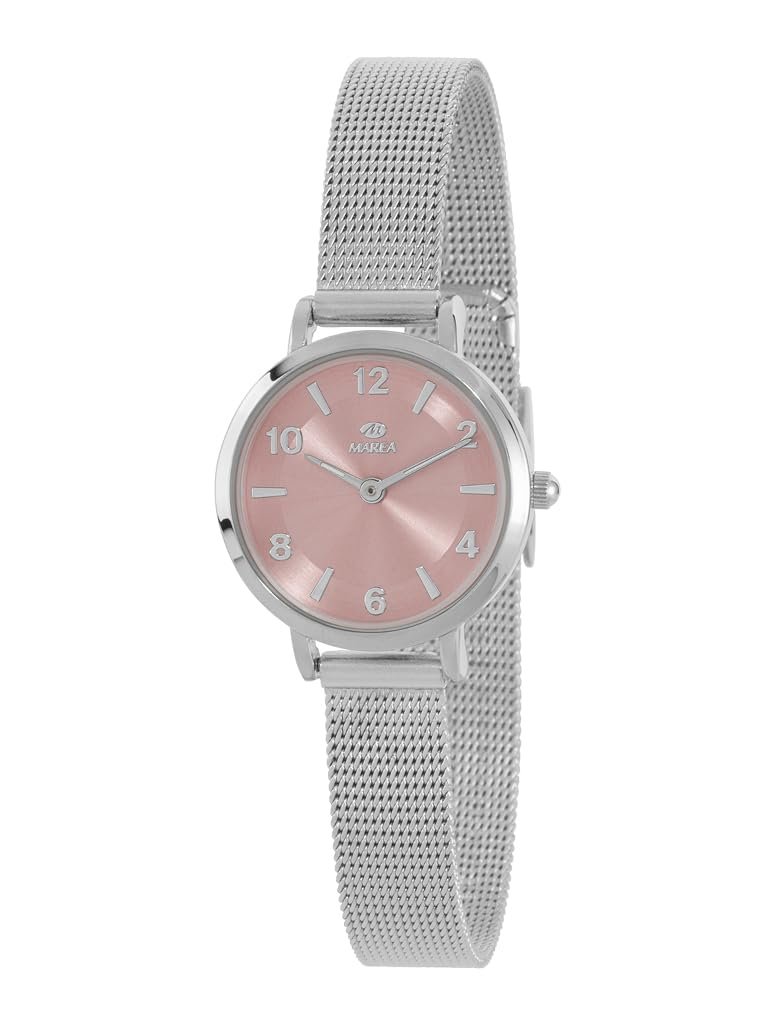 Женские часы MAREA B41403/2 - Нержавеющая сталь, миланский ремешок, бежевый циферблат, 25 мм, 3 ATM, серебряный, фото №1