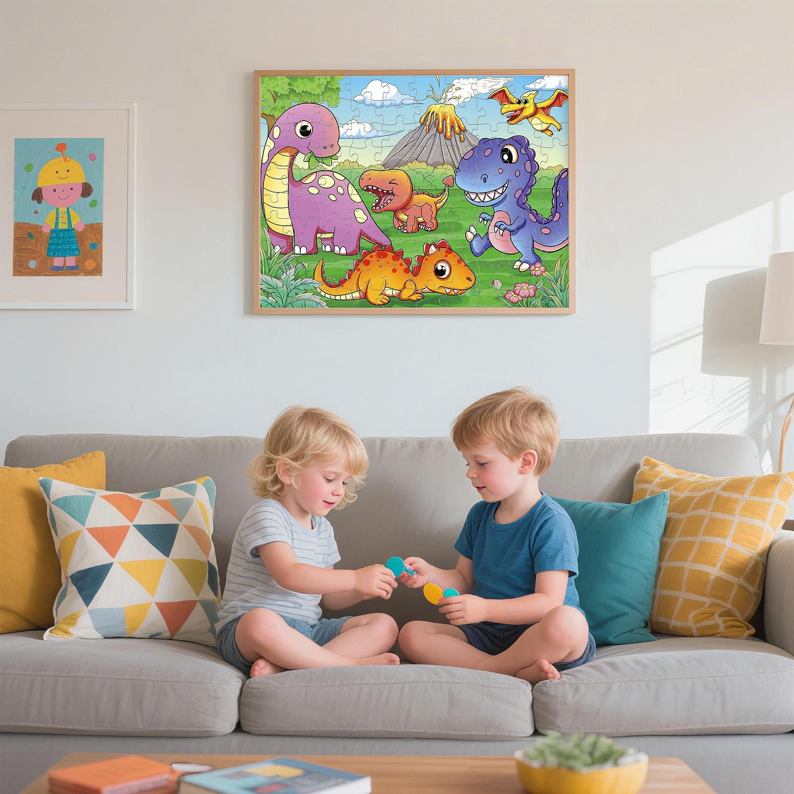 Пазл Nattork Dinosaur 100 элементов 38 x 28.5 см, фото №6