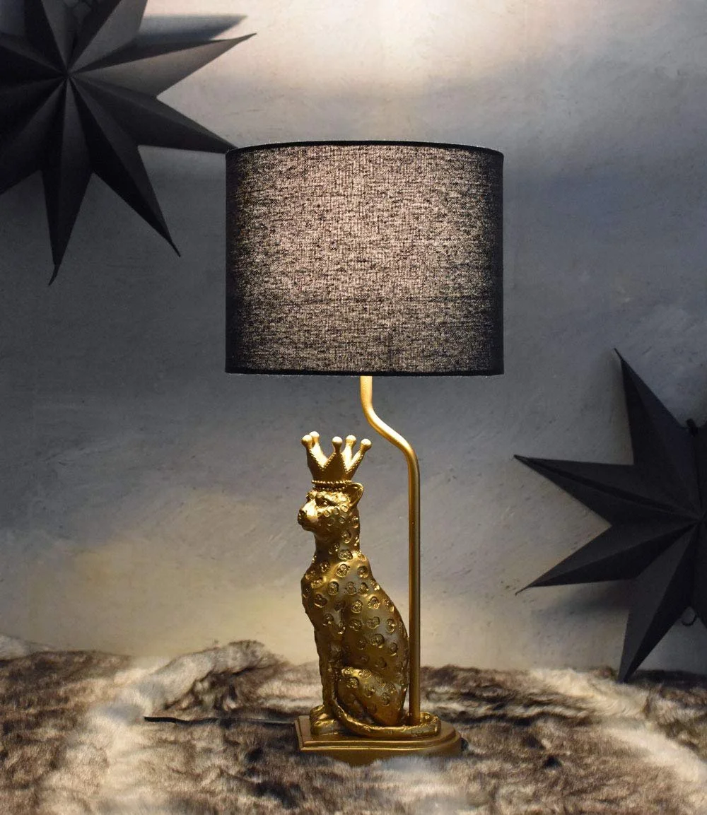 Настольная лампа Palazzo Leopard CW217 Золотисто-черная, фото №2