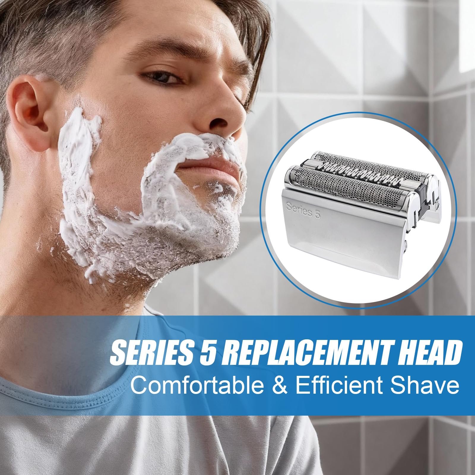 Головка для бритья Braun Series 5 52S сменная серебристая, фото №6