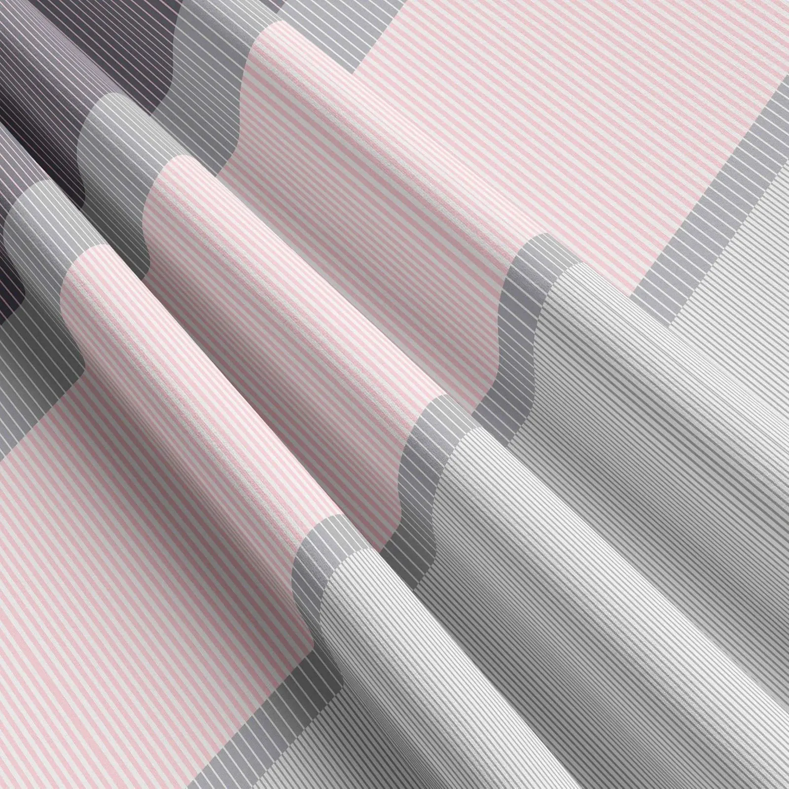 Комплект постельної білизни Leonado Vicenti 4 предмети 135 x 200 см 80 x 80 см у смужку Рожевий, фото №4