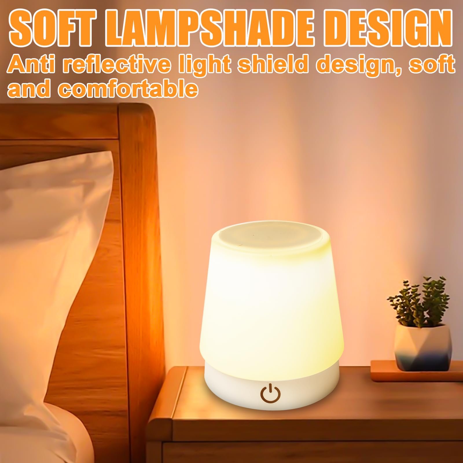 Настільна лампа LED акумуляторна USB телескопічна регульована висота тепле світло 2 шт., фото №7