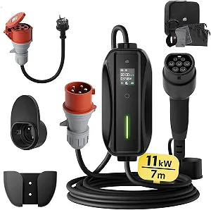 Купити Зарядний пристрій для автомобіля deAccessories deDM2C11BX з дисплеєм / 11 кВт / 7 м / 6-16 A / Black - Фото 1 Зарядний пристрій для автомобіля deAccessories deDM2C11BX з дисплеєм / 11 кВт / 7 м / 6-16 A / Black - Фото 1