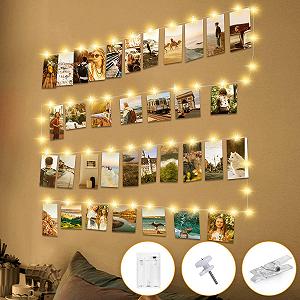 Гирлянда LED btfarm, 5 м, 50 LED, з прищіпками - 30 шт - Фото 1