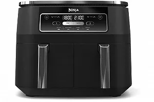 Мультипечь Ninja Foodi Dual Zone 7.6 л 4-в-1 Цифровая с антипригарным покрытием Черная - Фото 1
