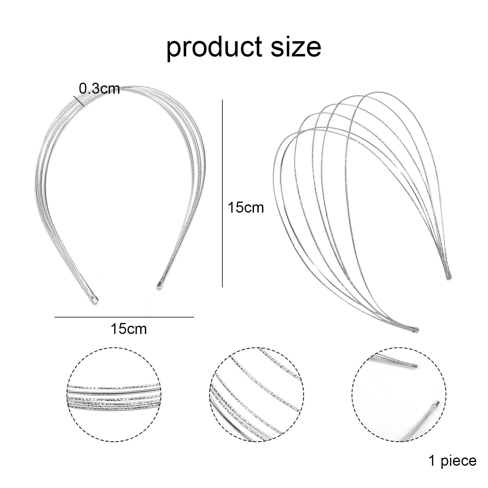 Металлический Обруч Серебристый, фото №2