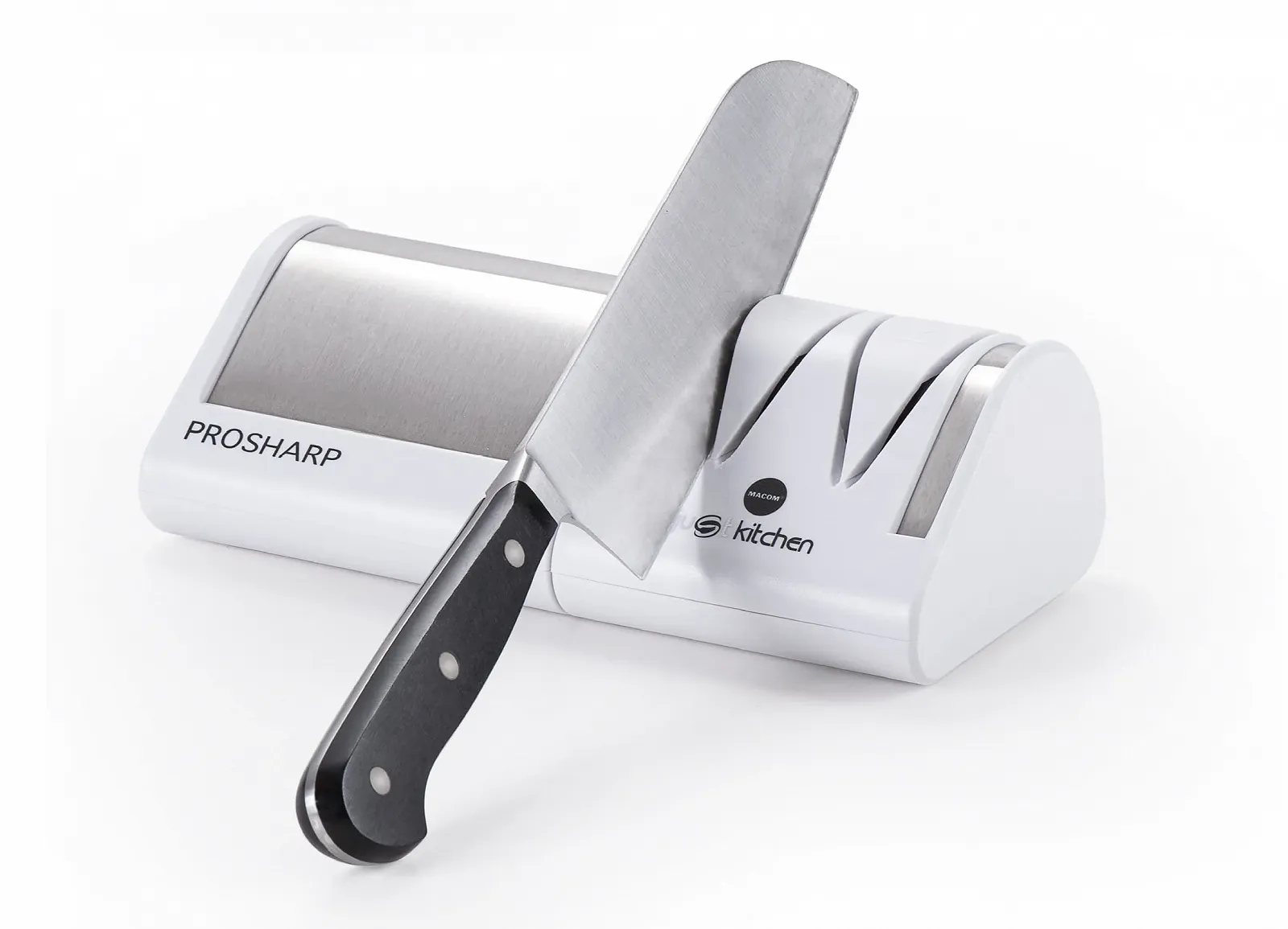 Точилка для ножів електрична Macom Just Kitchen Prosharp 827 White and Steel, фото №1