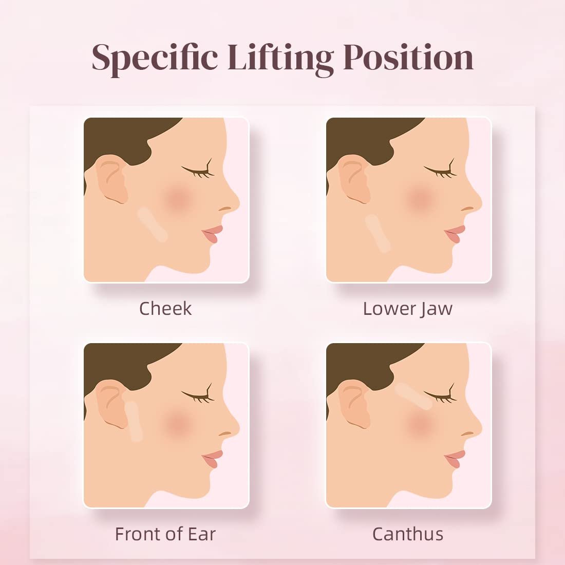 Тейп для обличчя Невидимий для V-подібної форми обличчя, 40 штук, фото №4