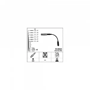 Комплект проводів запалювання NGK 0758 для MERCEDES-BENZ STEYR SMART MAYBACH - Фото 1