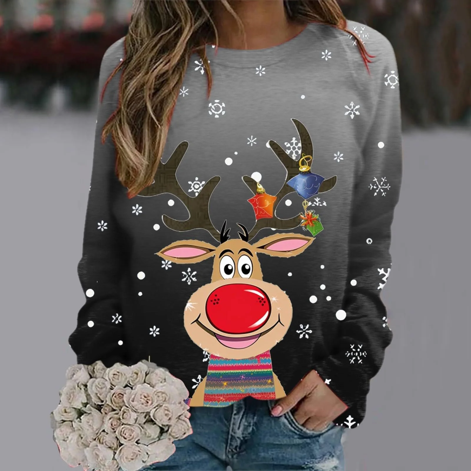 Женский Рождественский Свитер С Рождественским Мотивом, фото №2