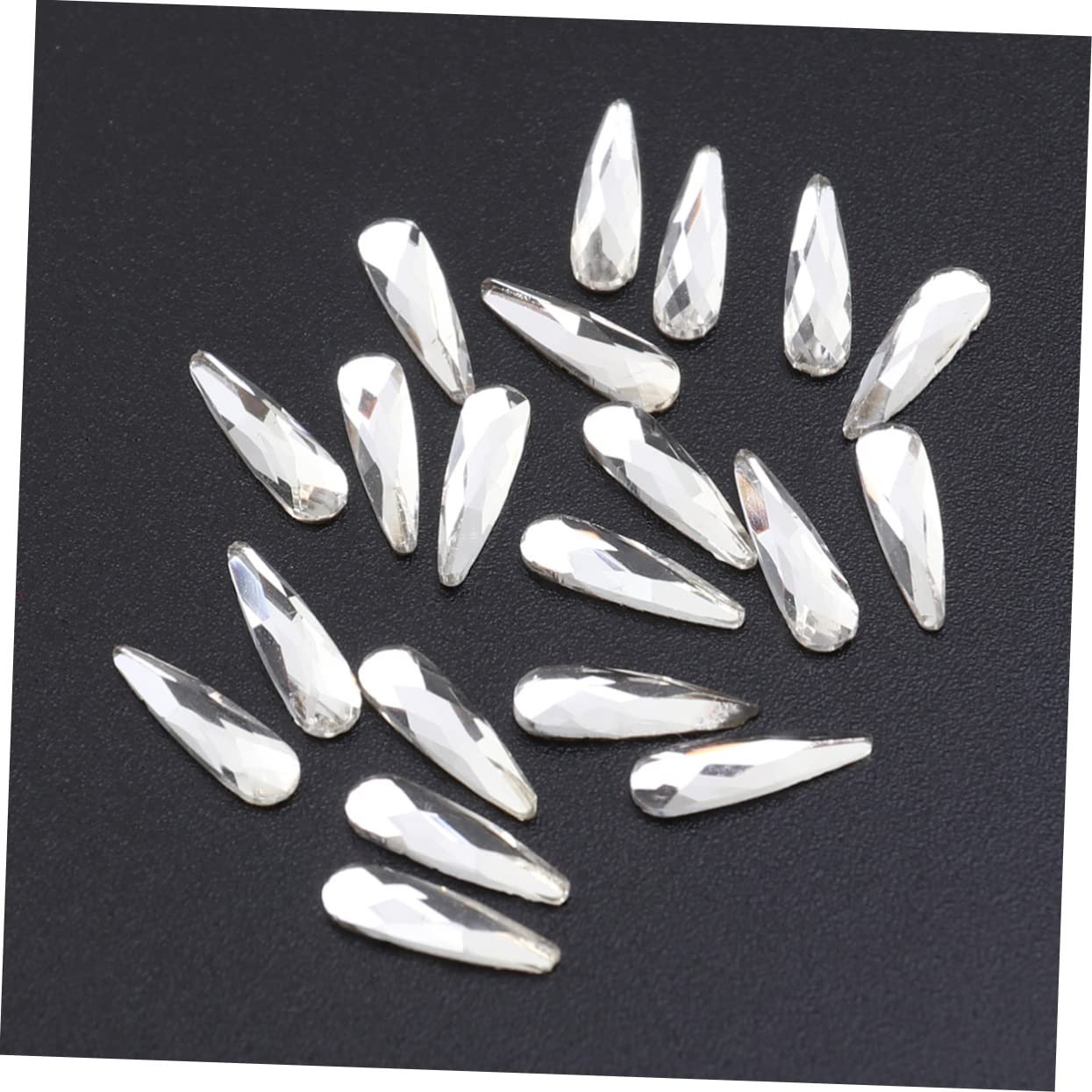 Стрази для нігтів Beavorty 60 шт, білі 3D, фото №9