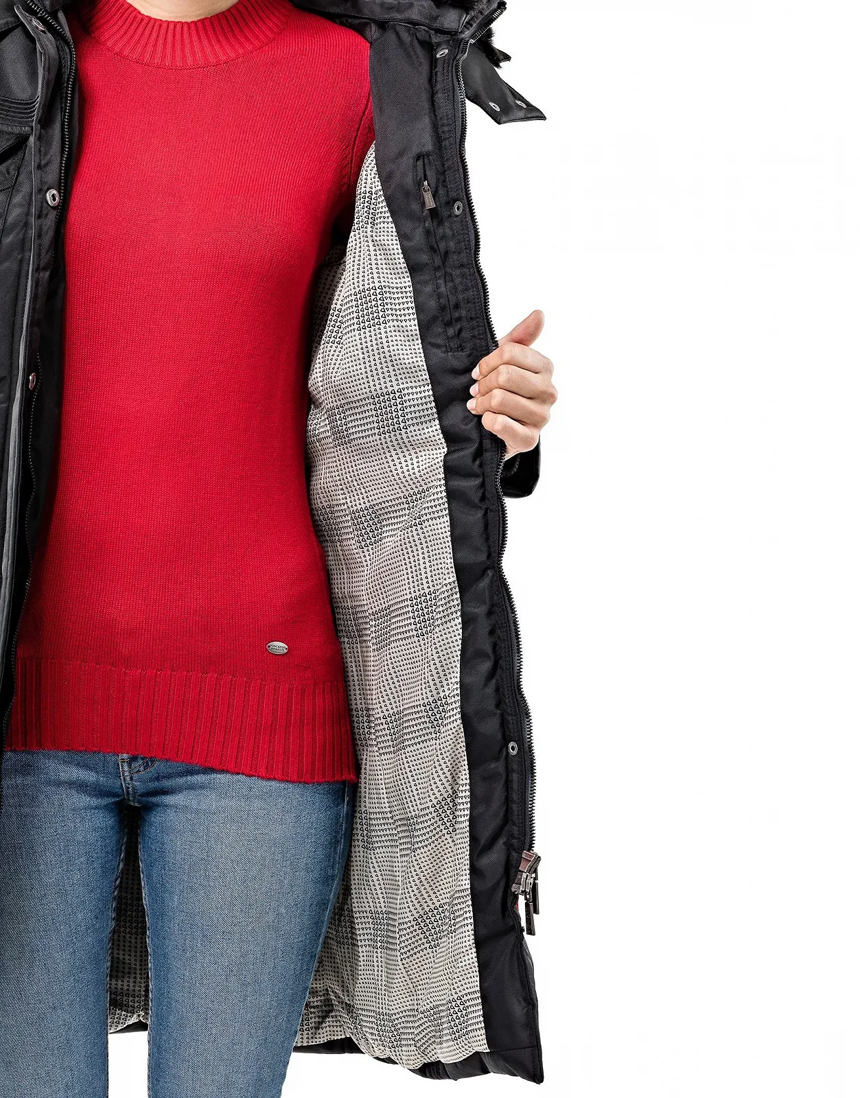 Жіноча зимова куртка Vincenzo Boretti Парка Утеплена Довжиною до колін, фото №6