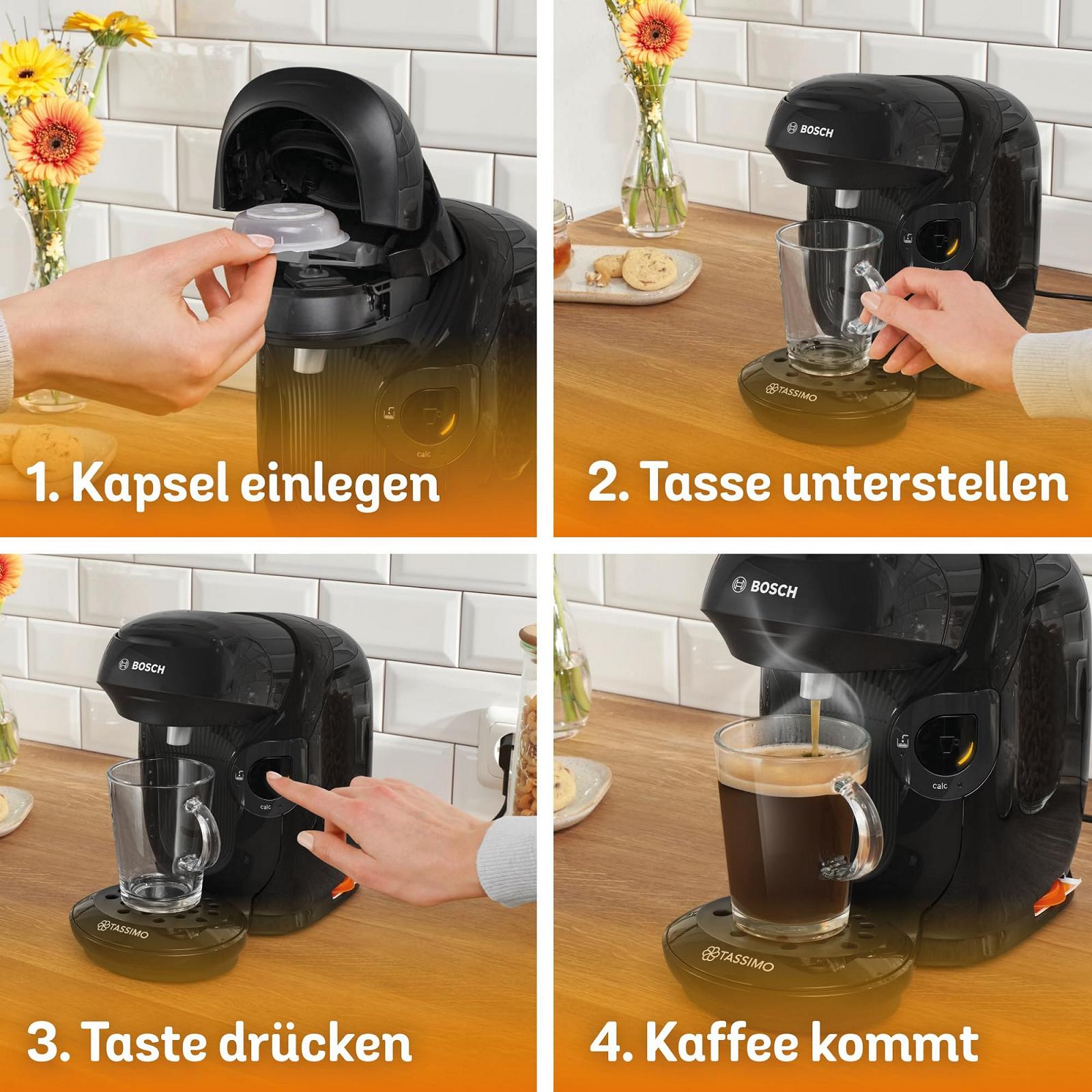 Капсульная кофеварка Bosch Tassimo Style TAS112E / 1400 Вт / Автоматична INTELLIBREW / Чорна, фото №5 Капсульная кофеварка Bosch Tassimo Style TAS112E / 1400 Вт / Автоматична INTELLIBREW / Чорна, фото №5