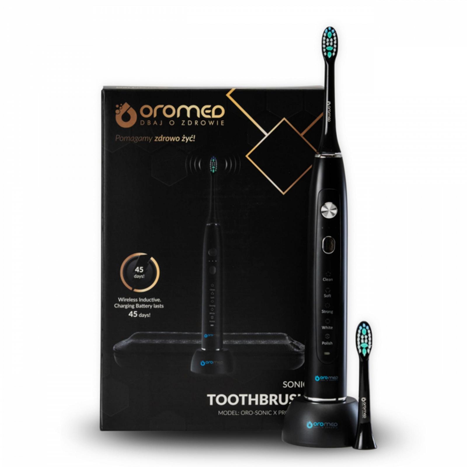 Електрична звукова зубна щітка Oromed ORO-SONIC X PRO Black, фото №3