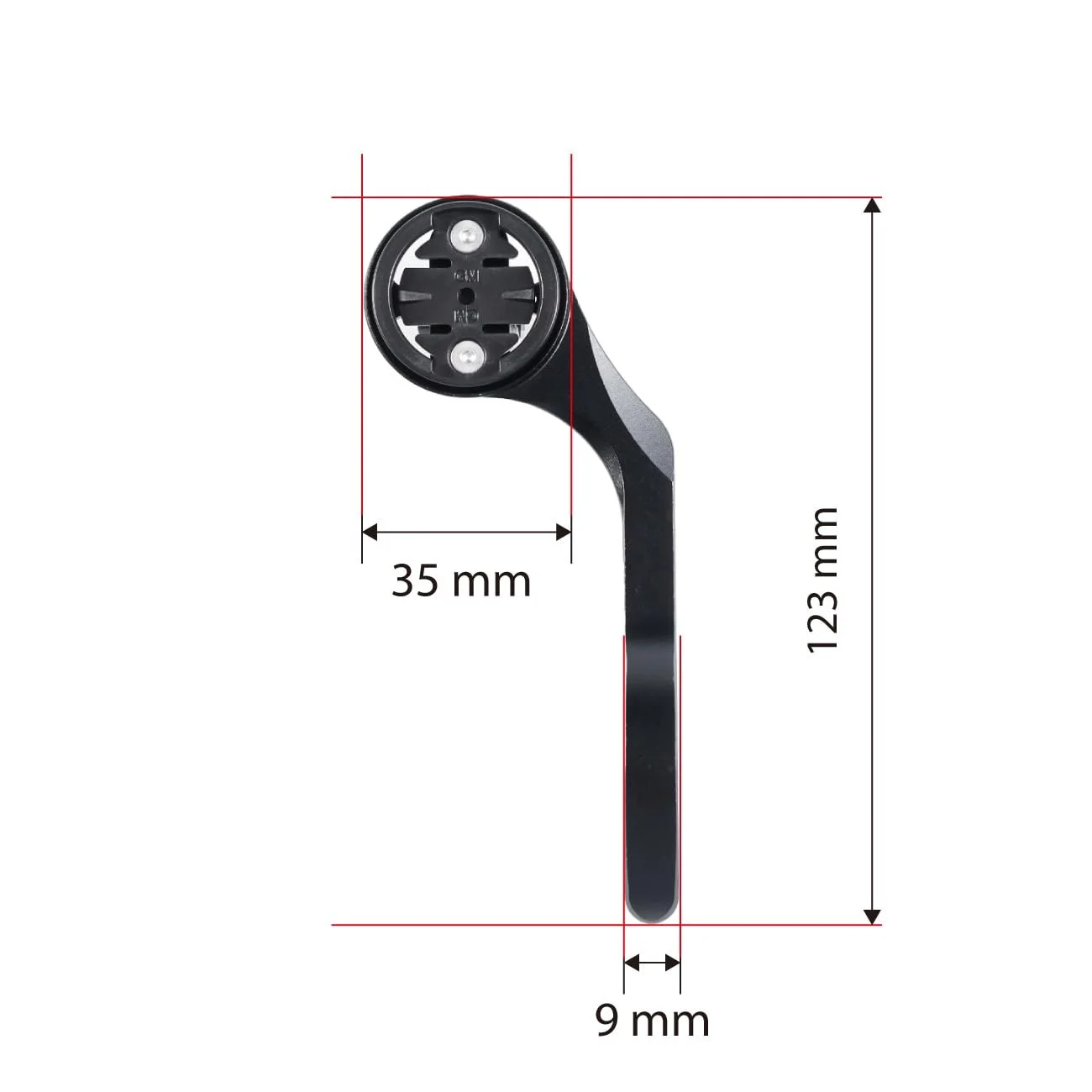 Кріплення для велокомп'ютера CNC LOL Garmin Edge 200 500 510 530 540 800 810 830 840 1000 1030 1040 1050 Black/Red, фото №3
