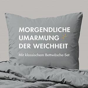 Постільна білизна Sleeptime, 100% бавовна, 135 см x 200 см, 4 предмети, біло-сіра. М'які підодіяльники на блискавці, що не потребують прасування. Двоколірний набір постільної білизни з 2 наволочками 80 см x 80 см. synthetic.ua - Фото 1