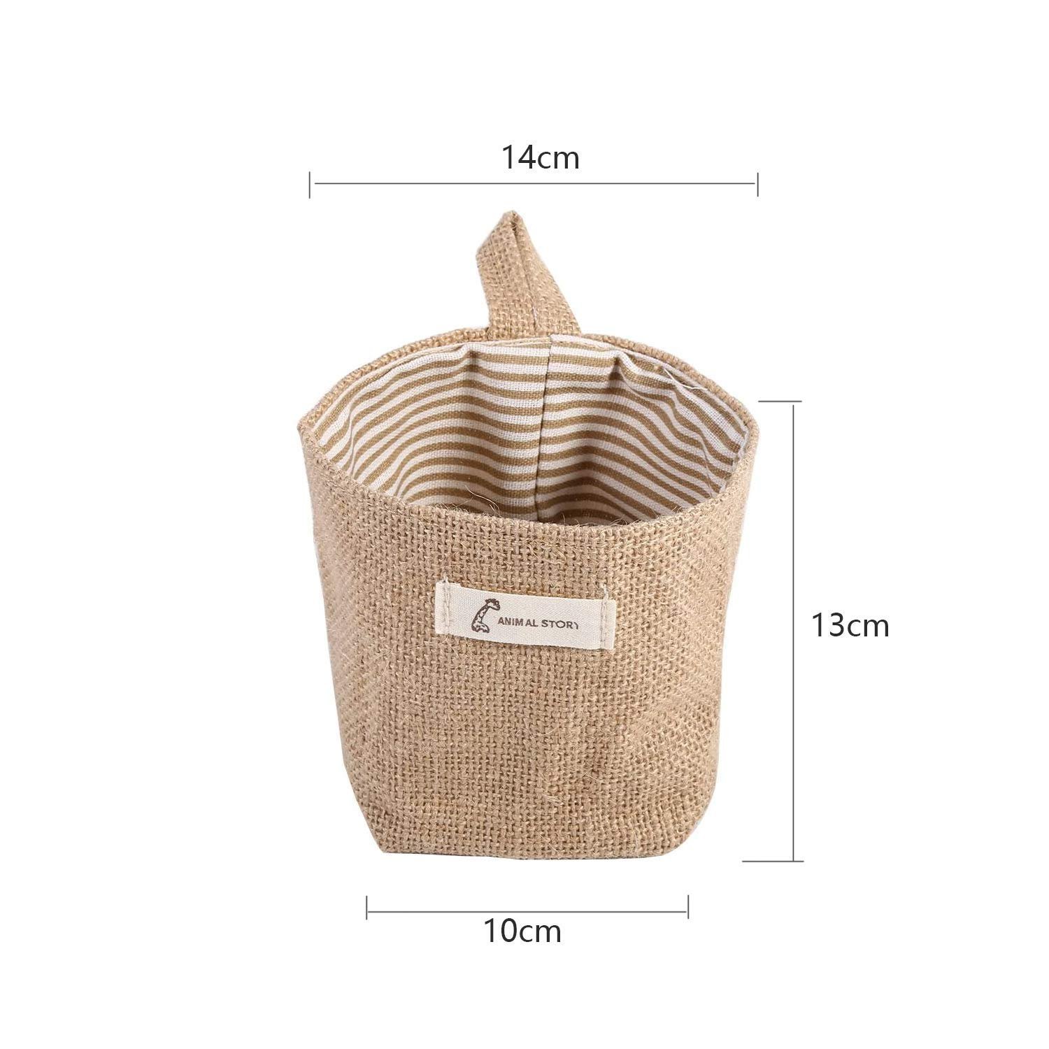 Підвісна сумка-органайзер Набір 3 шт. Бавовняна та лляна Ретро стиль Складана, фото №4