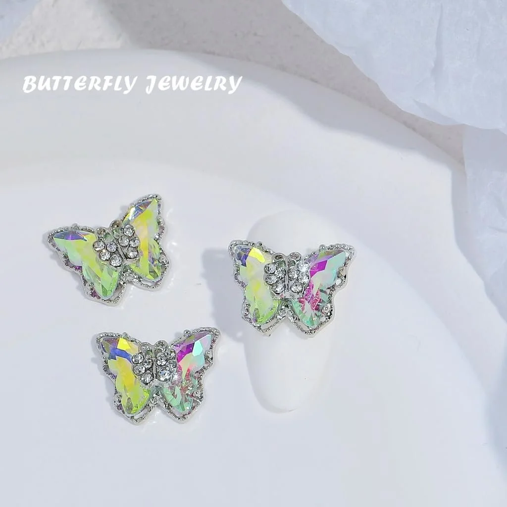 Украшения для ногтей Zirkon Luxus, стразы, самоцветы, бабочки, кристаллы, 10 шт., фото №9