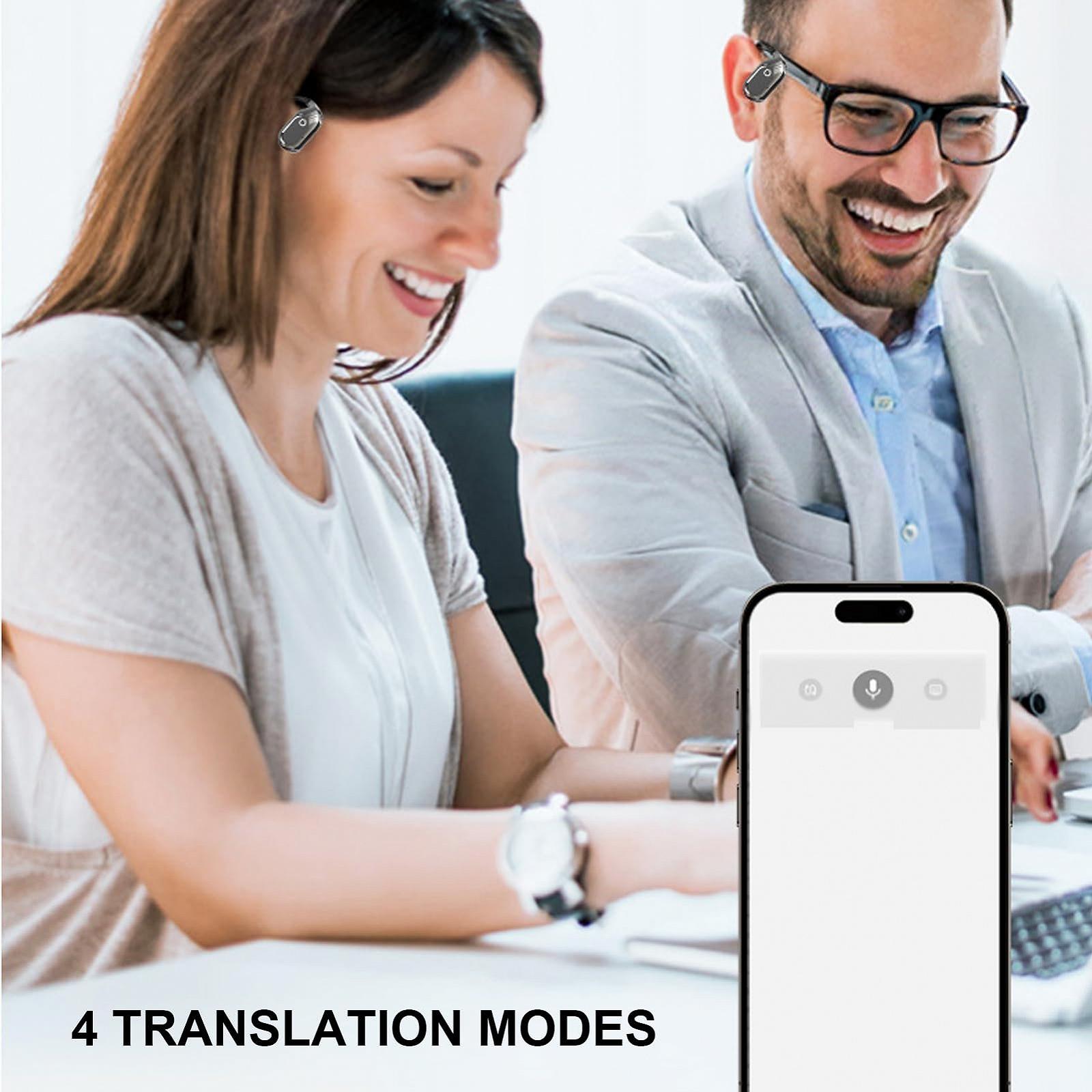 Наушники для перевода AI, 80 языков, 4 режима Беспроводные наушники для перевода Черный, фото №4 Наушники для перевода AI, 80 языков, 4 режима Беспроводные наушники для перевода Черный, фото №4