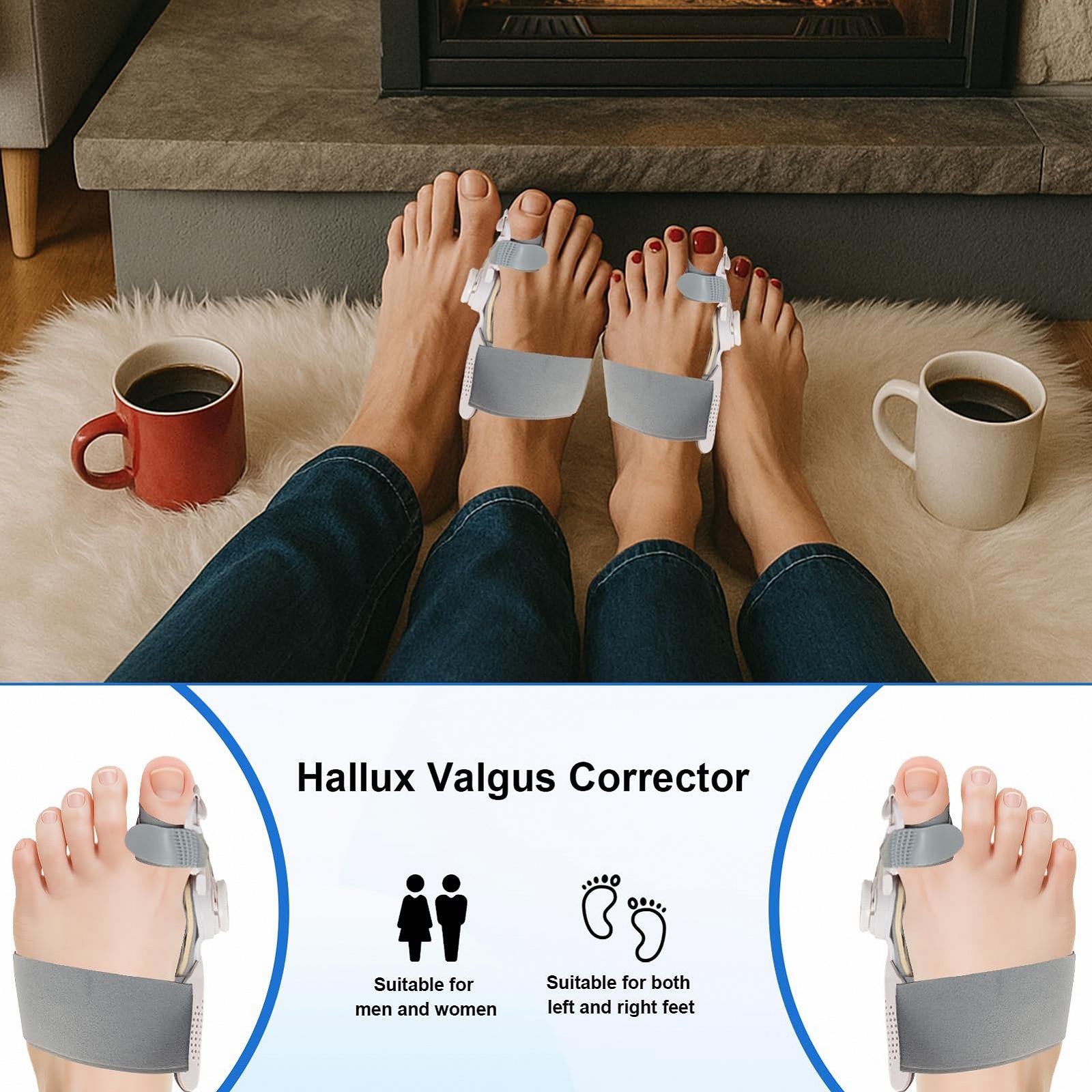 Шина для коррекции Hallux Valgus Регулируемая, 1 шт + Носки для Hallux Valgus, 2 шт, фото №6