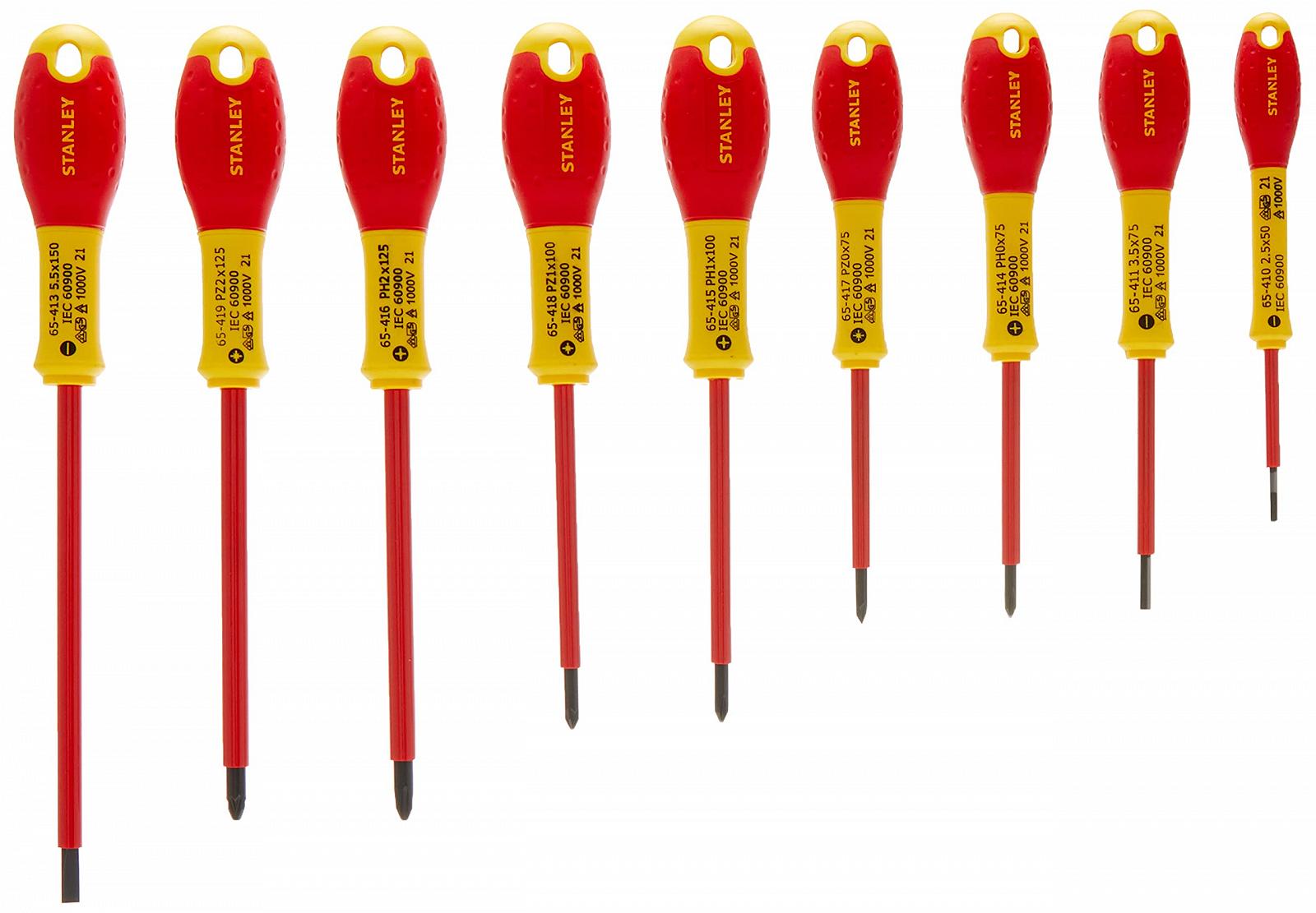 Набор Отвертка Stanley FatMax (изолированный, SL2.5/3.5/5.5;PH0/1/2;PZ0/1/2, Контроль напряжения, 10-элементный) 0-62-573, фото №1 Набор Отвертка Stanley FatMax (изолированный, SL2.5/3.5/5.5;PH0/1/2;PZ0/1/2, Контроль напряжения, 10-элементный) 0-62-573, фото №1