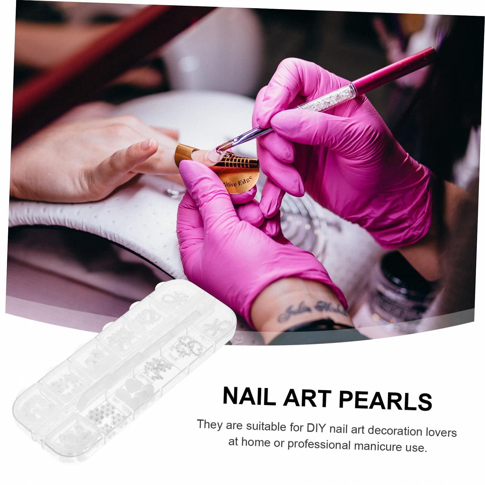 Перлини для нігтів Housoutil Стереоскопічні, аксесуари для саморобного манікюру на пальцях, легко наносити, довговічні, фото №4