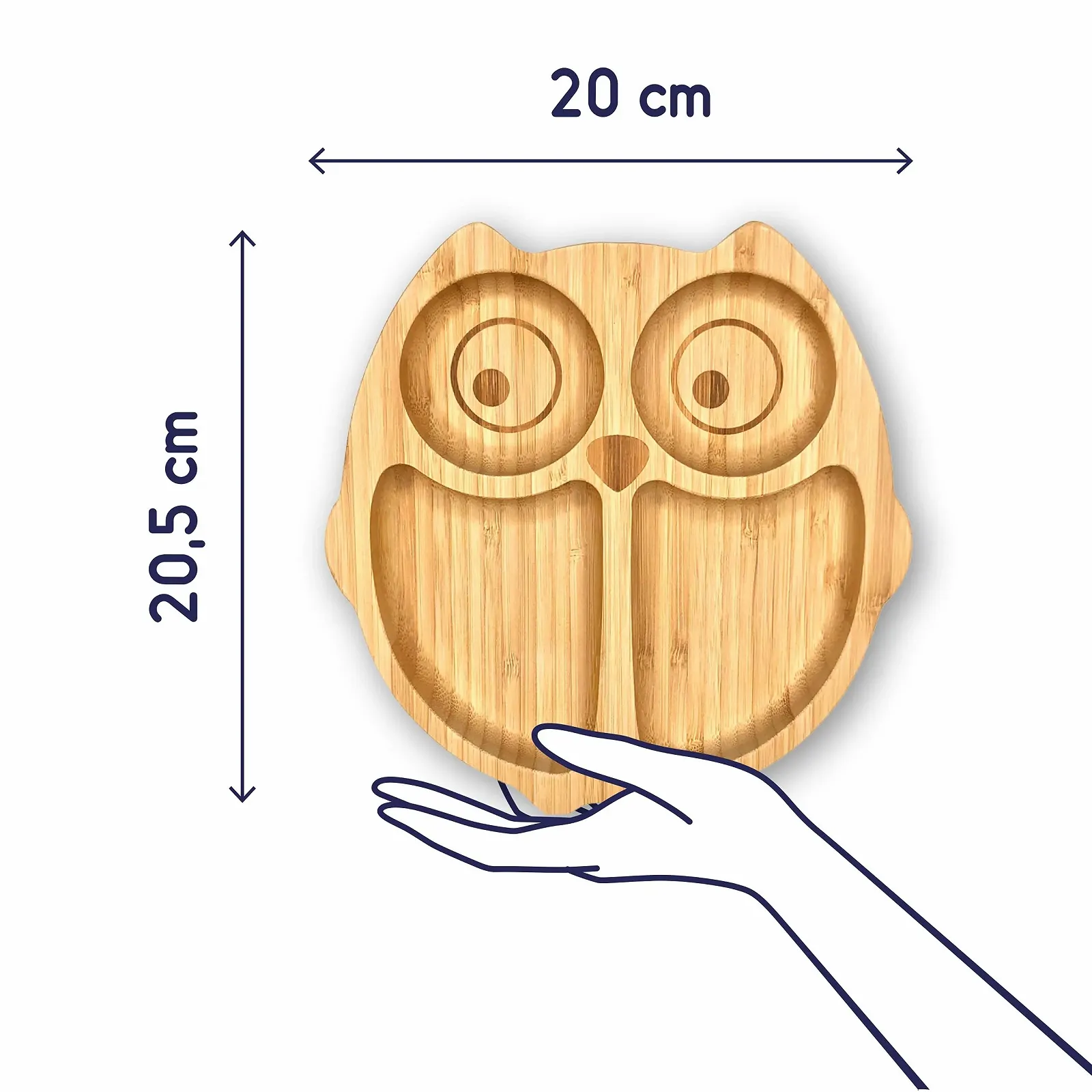 Тарелка Kleiner Fuchs Бамбуковая с присоской Owl Design, фото №5 Тарелка Kleiner Fuchs Бамбуковая с присоской Owl Design, фото №5