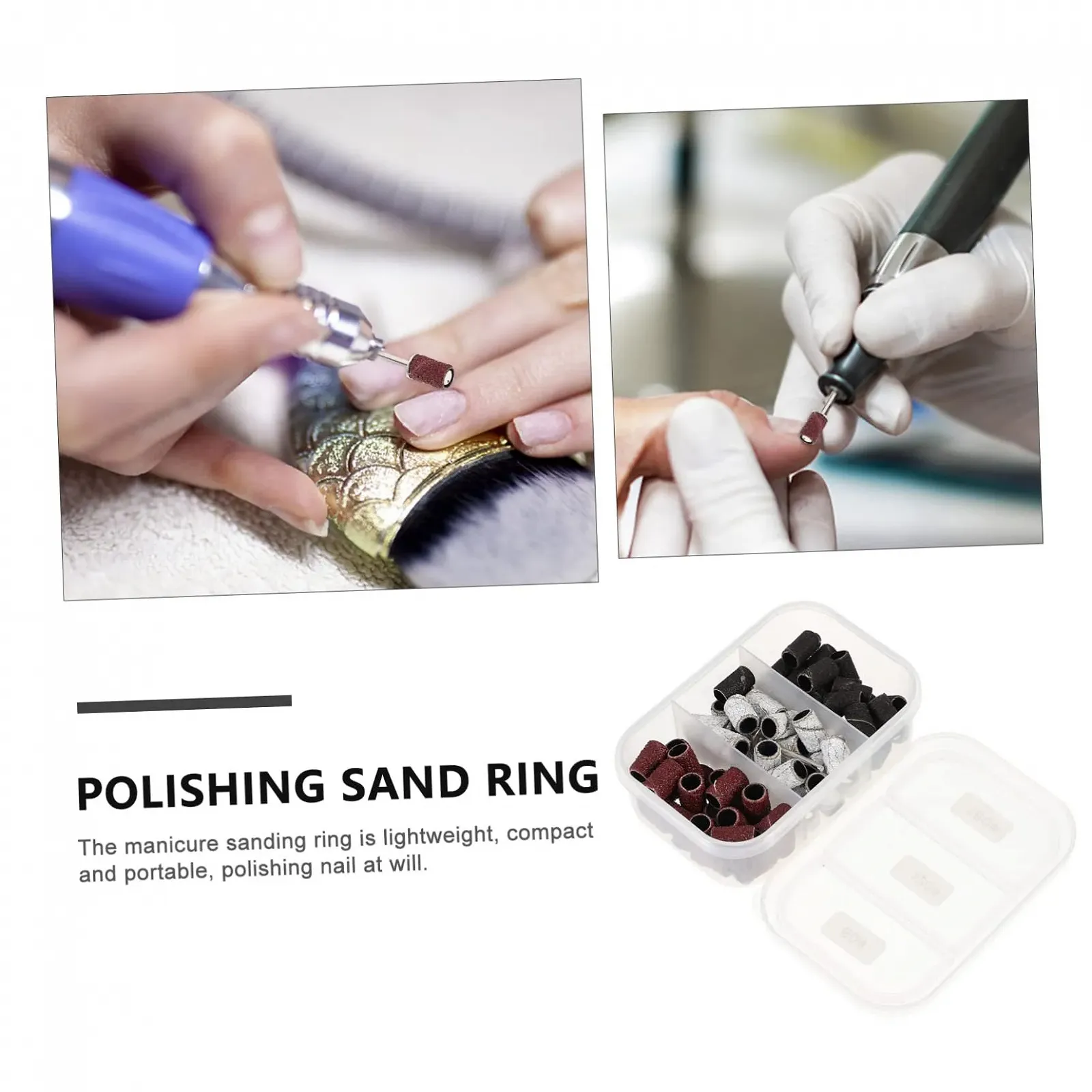 Набір для манікюру та педикюру PACKOVE 75 штук Полірувальні кільця для догляду за нігтями, фото №8