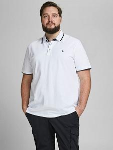 Поло JJEPAULOS POLO SS NOOS PS 12143859--Detail:PS Jack&Jones PLUS 2XL Білий 2XL - Фото 1