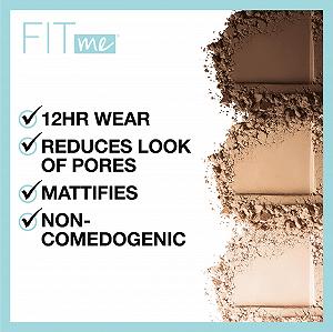 Пудра Maybelline New York Fit Me Matte Plus Poreless Natural Buff synthetic.ua - Фото 1