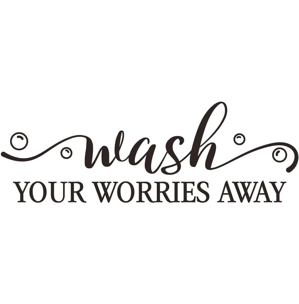 Наклейка на стіну SUPERDANT Wash Your Worries Away 57 x 20 см чорна, фото №3