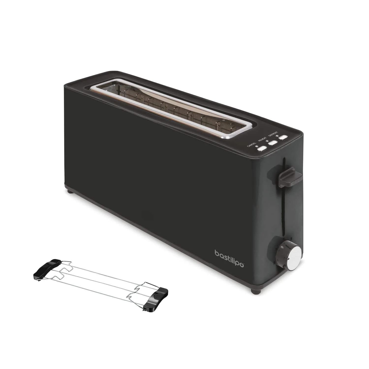 Тостер з довгим слотом Bastilipo Firefox AN-900 Чорний 900 Вт Функція розморожування Піддон для крихт, фото №1