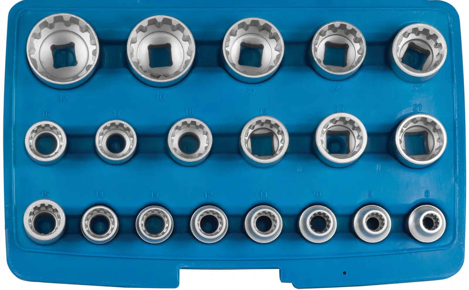 Набір торцевих головок SW-STAHL 05650L 1/2 мультипрофіль 8-32 мм 19 предметів, фото №1