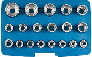 Набор торцевых головок SW-STAHL 05650L 1/2 мультипрофиль 8-32 мм 19 предметов - Фото 1